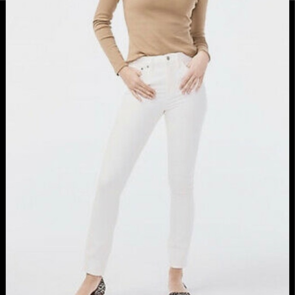 NWT J. Crew 10” Highest Rise Skinny Jeans in White - Picture 4 of 12